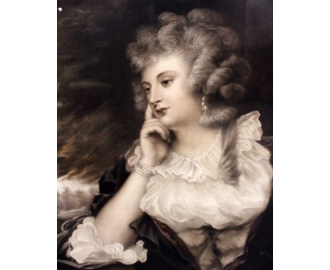 Manner of Thomas Gainsborough (English, 1727-1788)Portrait of a LadyPrint69 x 54cm Together with another (2) 