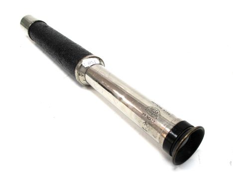 A Mid XX Century Single Draw British Military Telescope by Ross, London, pattern 373B, No. 90172, with 'WD' arrow.