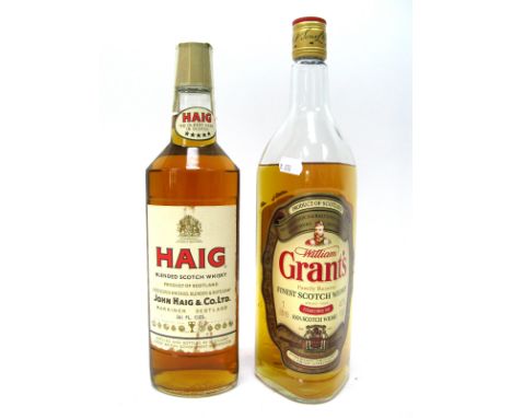 Whisky - John Haig & Co. Blended Scotch Whisky, 26 1/2 FL. OZS,; William Grant's Family Reserve Finest Scotch Whisky, 1 litre