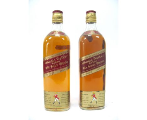 Whisky - Johnnie Walker Red Label Old Scotch Whisky, 26 2/3 FL. OZS., 70d Proof, two bottles. (2)