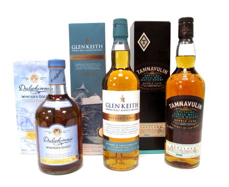 Whisky - Dalwhinnie Winters Gold Highland Single Malt Scotch Whisky, 70cl, 43% Vol., boxed; Glen Keith Speyside Single Malt S