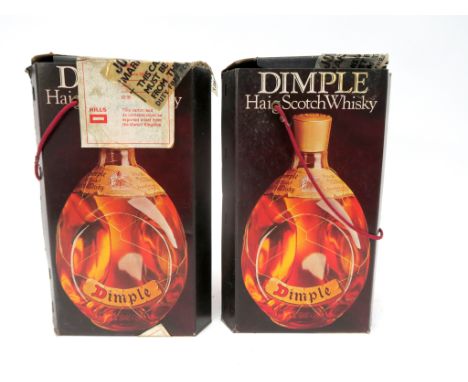 Whisky - John Haig & Co. Dimple Scotch Whisky, (duty free for exportation only), boxed. (2)