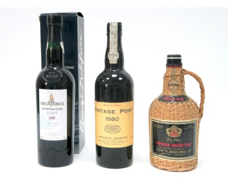 Port - Delaforce Late Bottled Vintage Port 1999, s/n 395256, 75cl, 20% Vol., boxed; Borges Porta Vintage Port 1980, s/n 27757