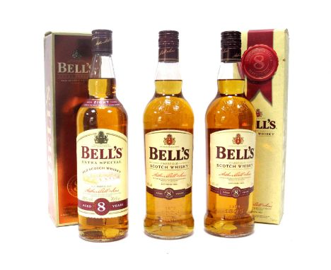 Whisky - Bell's Finest Scotch Whisky 8 Years Old, 70cl, 40% Vol. Three Bottles.