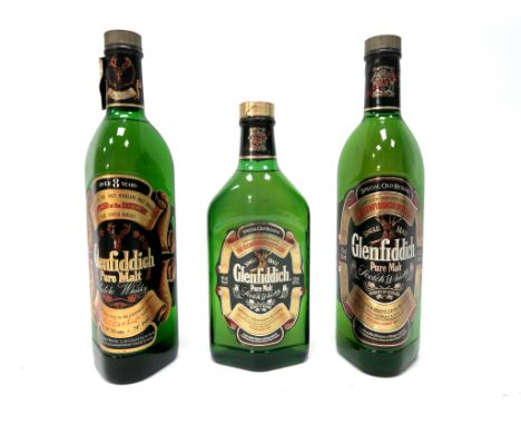 Whisky - Glenfiddich Pure Malt Scotch Whisky Over 8 Years Old, 26 2/3 Fl. OZS, 70% Proof; Glenfiddich Pure Malt Scotch Whisky
