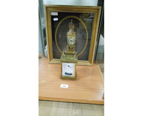 HAND MADE FRAMED BIG BEN CLOCK MADE FROM CLOCKS & WATCHES & BRASS METAL CLOCK