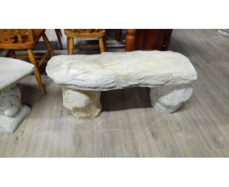 TREE TRUNK GARDEN BENCH