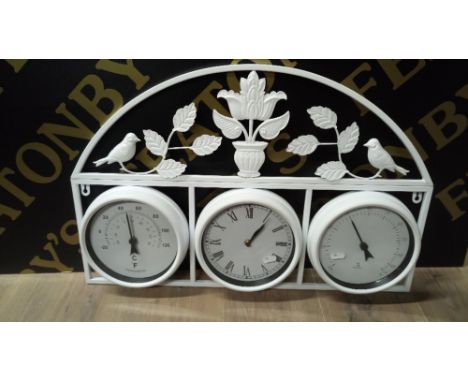WALL MOUNTED CLOCK, THERMOMETER & HUMIDITY UNIT