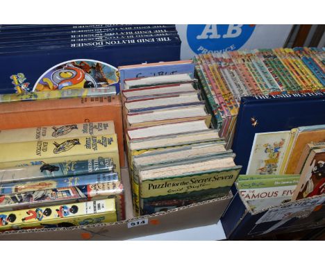 BLYTON; Enid, two boxes containing seventy-three tiles comprising 42 'Noddy' books and stories, The Enid Blyton Story, eight 