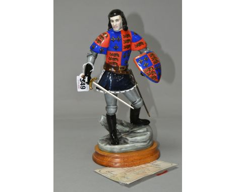 A ROYAL DOULTON LIMITED EDITION FIGURE, 146/750 'Lord Olivier as Richard III' HN2881, with certificate of authenticity, suppo