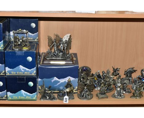 A COLLECTION OF TUDOR MINT MYTH AND MAGIC PEWTER FIGURES, some boxed as stated, comprising boxed The Fairy Glade, boxed The F