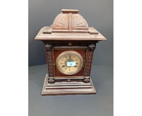 Early 20th century 8 day mantle clock by Junghans signed on movement. height 38cm, width 27cm, depth 16cm