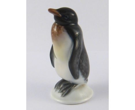 A Rosenthal ceramic figure of a penguin., impressed model No. 397, green backstamp and underglaze C. Ht. 8cm. 