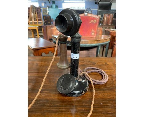 Vintage stick telephone, 30cm high