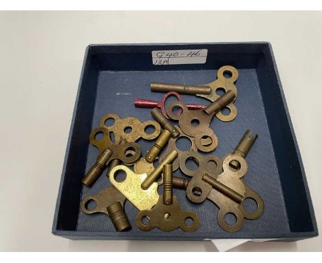 Small box containing a quantity of clock keys