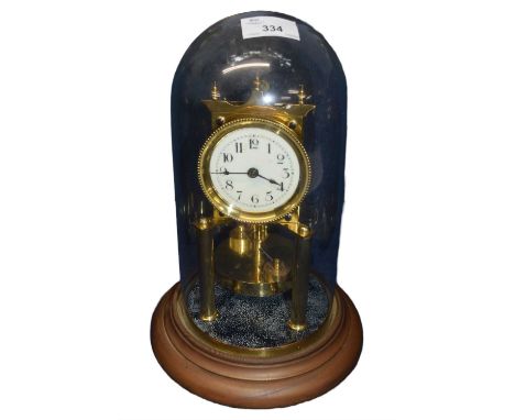 Edwardian mantel clock with French movement complete with a pendulum