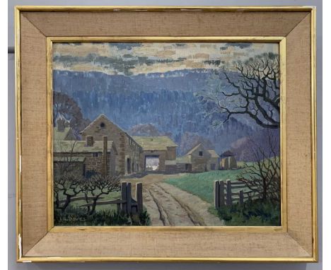 John R. Davies RA (British, 20th century), "Morning Near Alderley", oil on canvas, Royal Academy exhibition label on verso, d