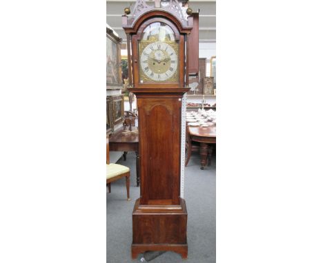 A mahogany eight day longcase clock, the moonphase dial detailed 'Bennett Edwards, Swaffham', with seconds dial and date aper