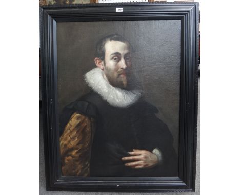 Circle of Hans von Aachen, Portrait of a gentleman, oil on canvas, 75cm x 58cm.