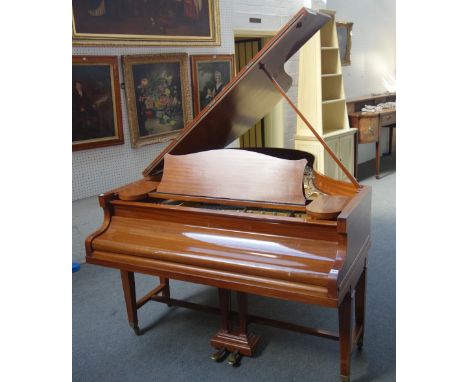 Bechstein; a model 'A' mahogany iron-framed overstrung grand piano, circa 1911, ink stamped '101387', stamped to the undersid
