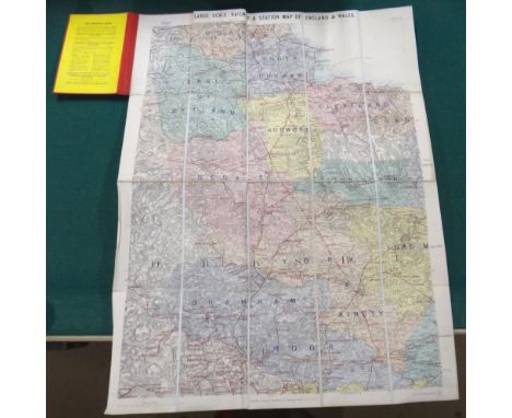 HUNTING - Large Scale Map of England & Wales, Coloured to Show the Fox Hunts, sheet 5 only (of 24), parts of Durham & N. York