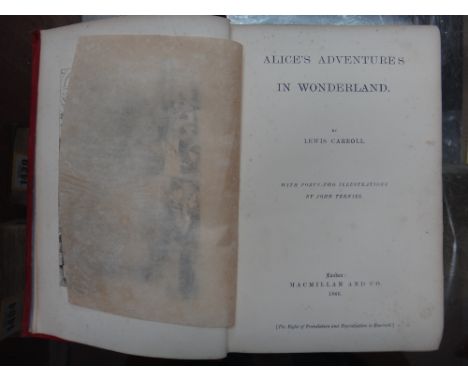 [DODGSON, C.L.]  Alice's Adventures in Wonderland. By Lewis Carroll. Second (First Published) Edition. frontis & 41 text illu