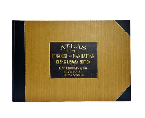 ATLAS OF THE BOROUGH OF MANHATTAN, City of New York. Desk and Library Edition.  191 colour plans & 4 coloured index maps, wit