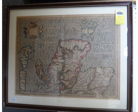 Gerhard MERCATOR - Scotiae Regnum (North Sheet).  37 x 47cms., (within mount), hand-coloured, cartouche strapwork title, scal