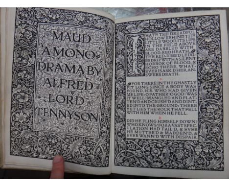 TENNYSON (Alfred, Lord)  Maud: a mono-drama.  Limited Edition. wood-engraved decorated title & opening text page, decorated i