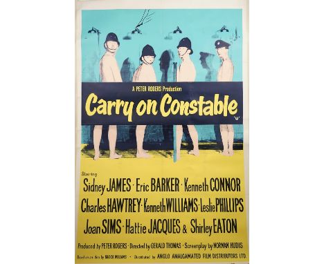 FILM POSTER:  'CARRY ON CONSTABLE'  (1960):  UK Bus Stop poster,  Peter Rogers Productions / Anglo-Amalgamated Film Distribut
