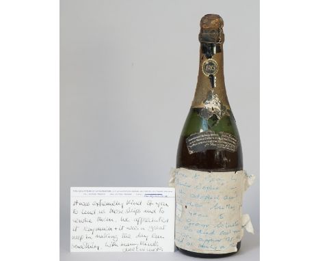 One bottle of 1915 vintage champagne (lacking label), (a.f.). 