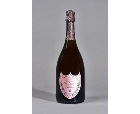 One bottle of 2000 Dom Perignon vintage rose champagne. 