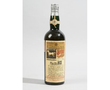 One bottle of White Horse Scotch Whisky, circa 1950.