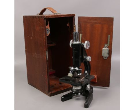 W. Watson &amp; Sons vintage Kima microscope with original box. 