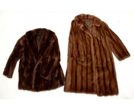 A FUR COAT AND JACKET