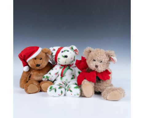 Cuddle up with a piece of nostalgia for the holidays by grabbing these three extra large beanie baby bears. Set includes 1997