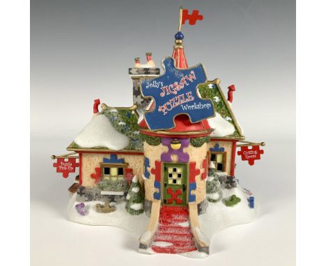 Hand painted porcelain set of figures. Jolly's Jigsaw Puzzle Scene and Jolly's Jigsaw Puzzle Workshop complement each other w