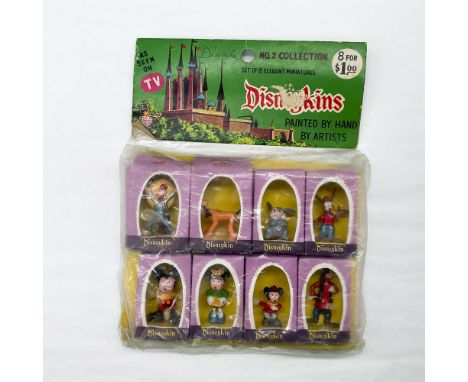 Collection Number 2. 8 hand painted plastic figures based on Disney characters. Each placed in original Marx Toys packaging. 