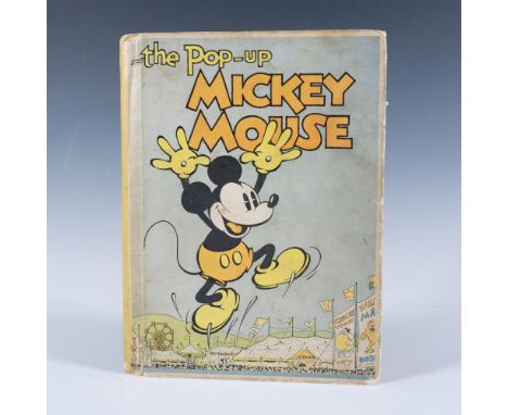 Blue Ribbon Books: New York. 1933. An original copy of Walt Disney's The Pop-Up Mickey Mouse children's book with black and w