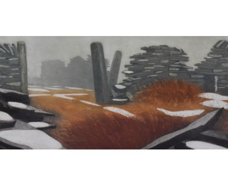 Derek Wilkinson (1929-2001, British), an artist's proof, 'Winter Landscape', signed to the margin and dated 1979, framed, mou