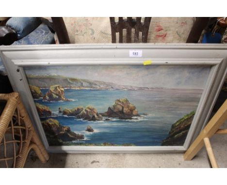 Hilda Phillips, oil on board seascape 