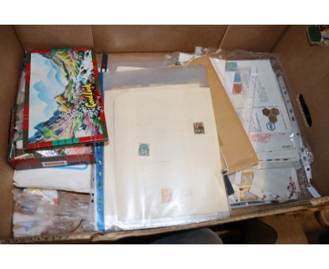 A collection of various stamps and First Day covers