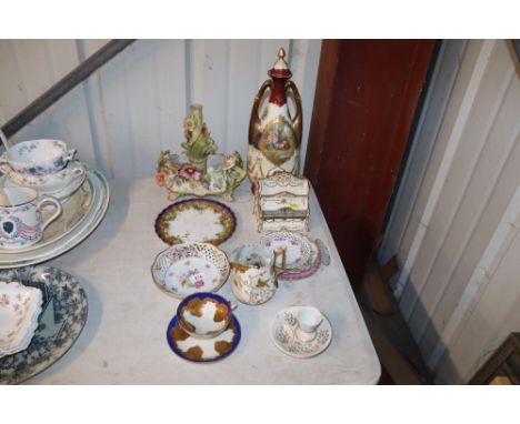 A Vienna porcelain vase together with Dresden; Copelands and other 19th century and later china