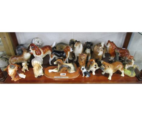 Collection of ceramic dogs to include Beswick