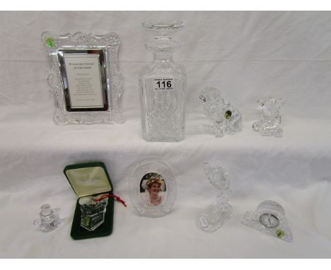 Shelf of crystal to include Stuart & Waterford