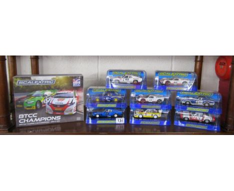 10 boxed & unused Scalextric cars to include L/E touring cars
