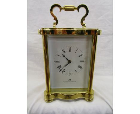 Fine carriage clock by Matthew Norman.This clock appears to be in full working order and has the original box and some paper 