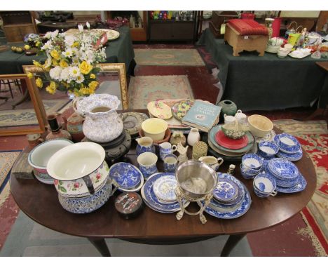 Table top of collectables to include Copeland Spode etc