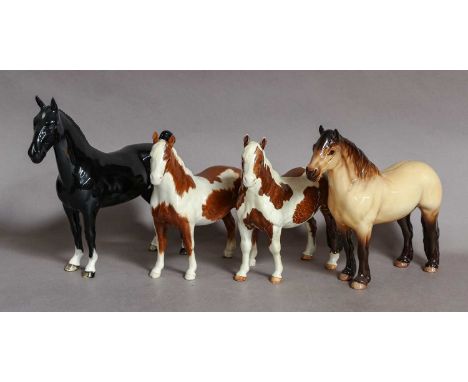 comprising: Hackney, model No. 1361, black gloss, Pinto Pony, model No. 1373, first version and second version, both Skewbald