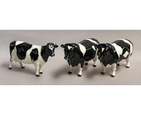 comprising: Bull CH. "Coddington Hilt Bar", model No. 1439A; another Bull and Cow CH. "Claybury Leegwater", model No. 1362A, 